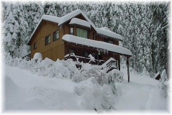 Cabin in Snow Photo