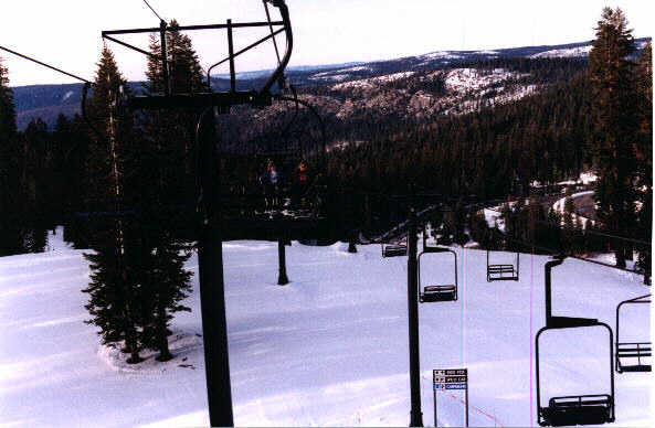 Picture of chair lifts at Badger Pass Ski Resort